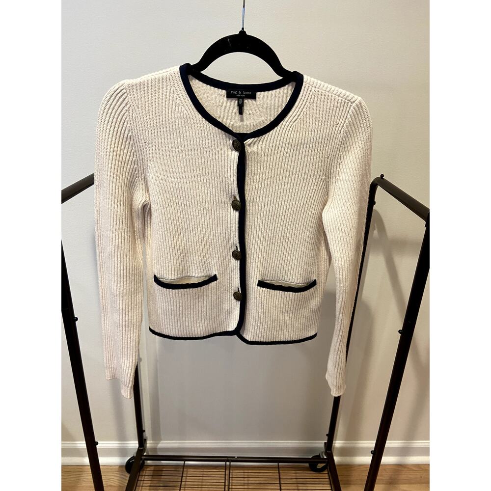 Rag And Bone Nancy Cardigan In Ivory Size Xs - image 2